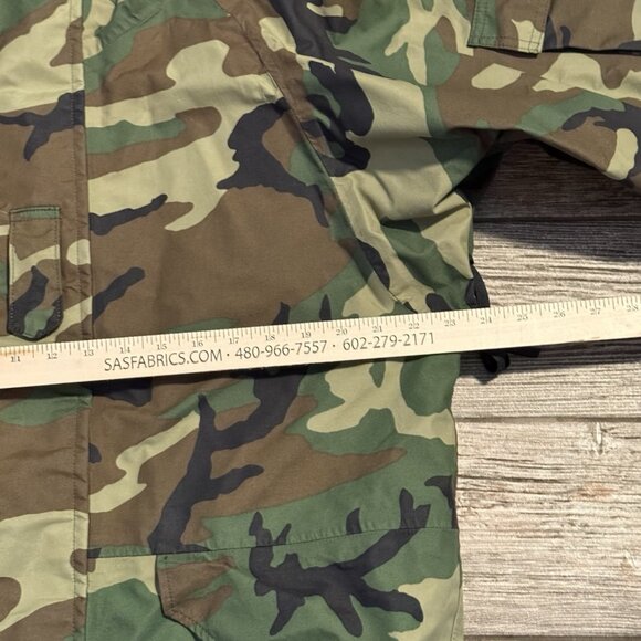 US Military Jacket Woodland Camo Cold Weather Parka Hood Medium Long - Picture 8 of 10